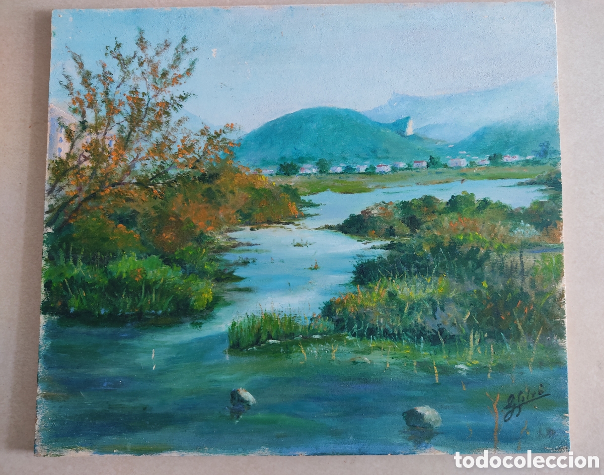 Arte: Oleo sobre tabla, paisaje Andratx 40x35