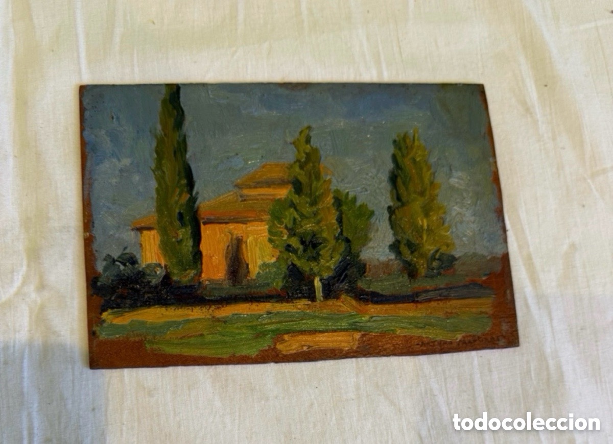 Kunst: Arturo Mart&iacute;nez Cabezas Valencia 1899 &oacute;leo sobre tablex paisaje original