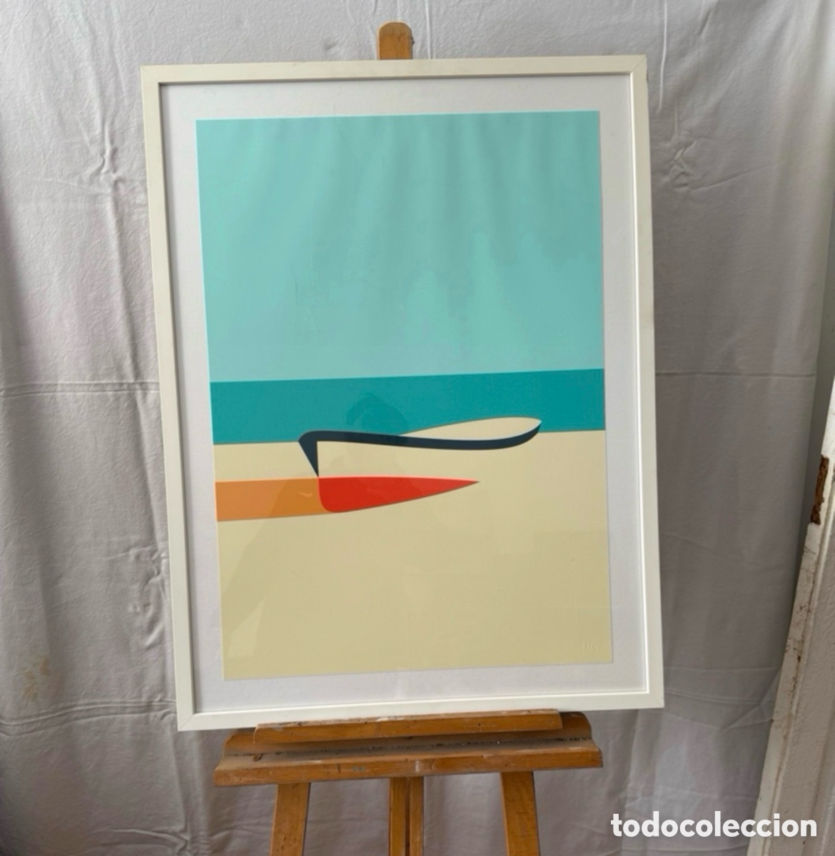 Art: Litograf&iacute;a enmarcada HEY June 70x50 cm dise&ntilde;o contempor&aacute;neo