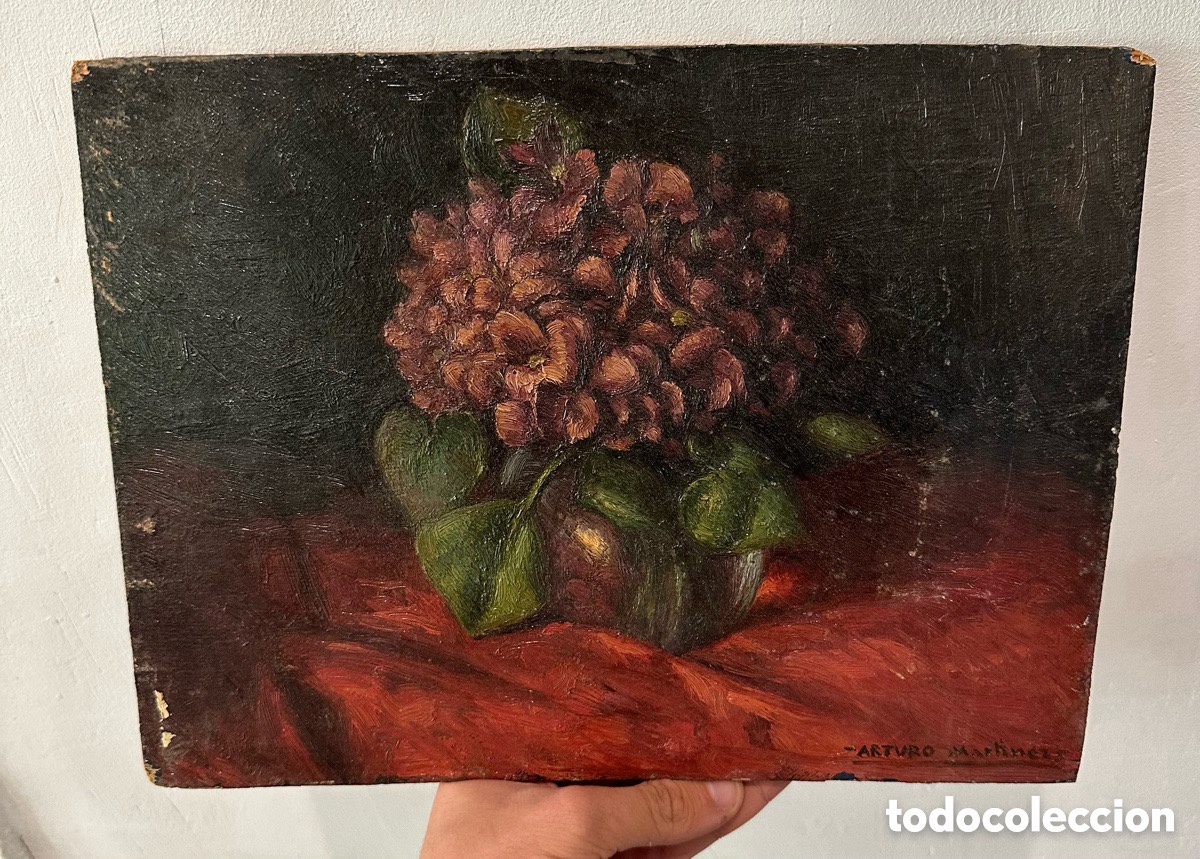 Kunst: ARTURO MARTINEZ (VALENCIA 1899 - BARCELONA? ) OLEO SOBRE TABLEX FIRMADO.