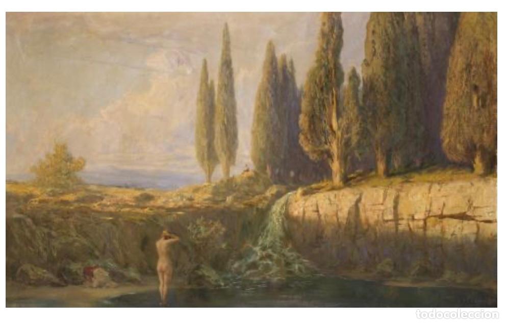 Arte: Cuadro, oleo/lienzo, firmado Max Rabes,paisaje gran dimensi&oacute;n