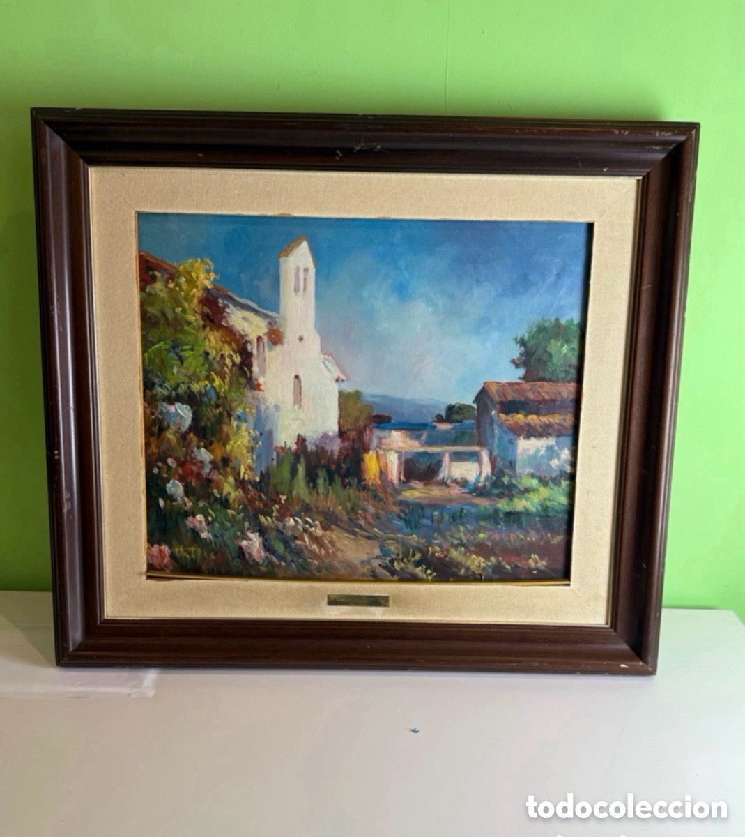 Art: Paisaje de volanova. &Oacute;leo sobre lienzo de pintor valles