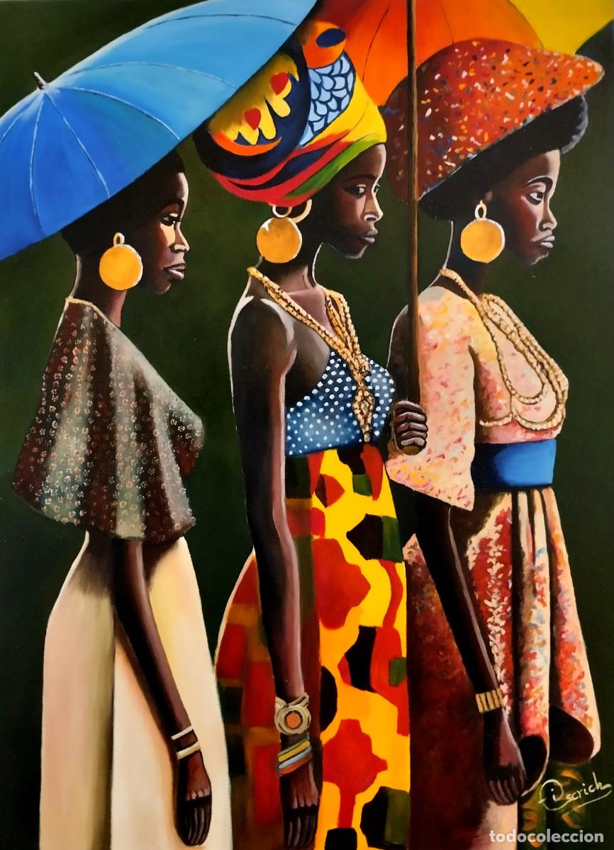 Arte: Tr&iacute;o en color-&Oacute;leo sobre lienzo pintado por Inma Escrich