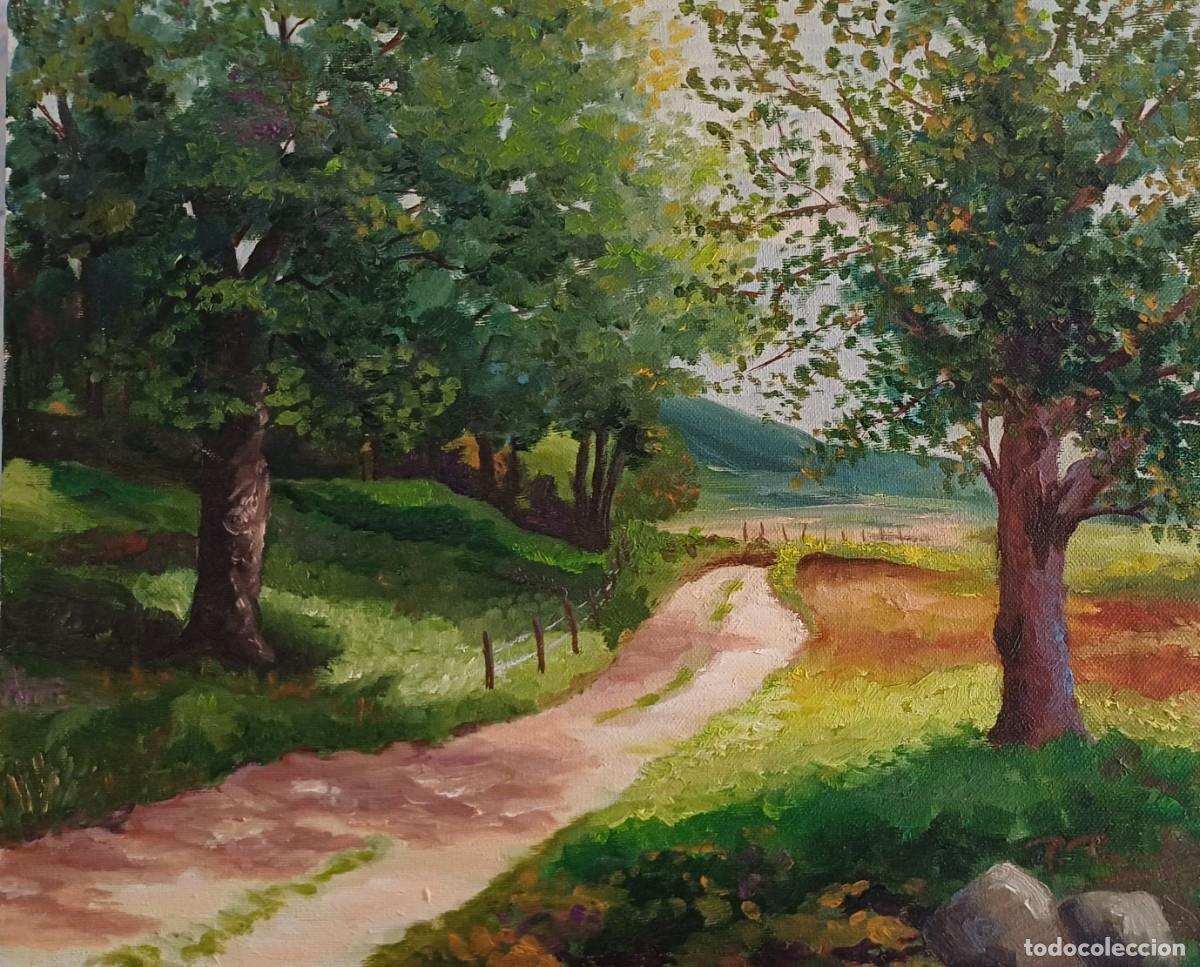 Arte: CAMINO RURAL-PINTURA OLEO SOBRE TELA - FIRMADO POR ROSA PASCUAL