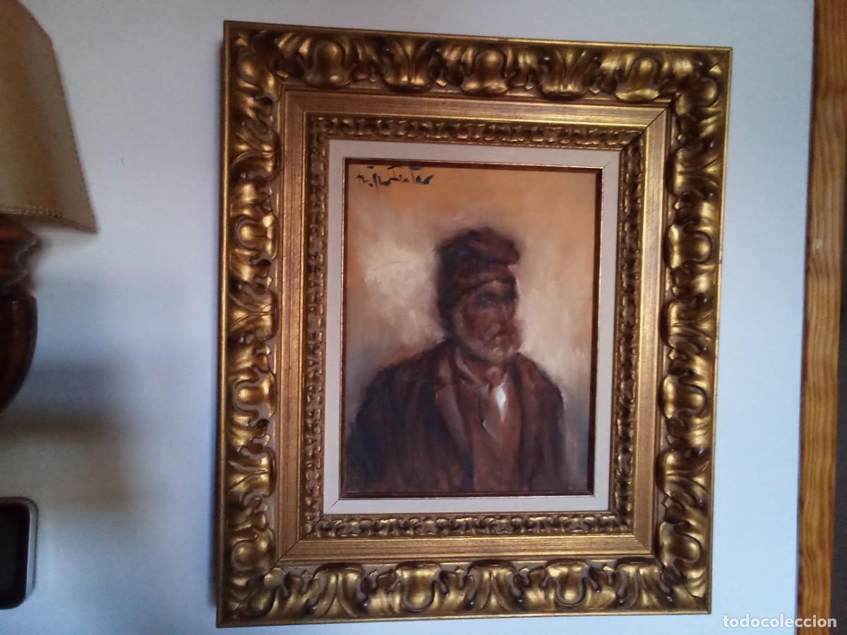 Arte: &Oacute;LEO SOBRE LIENZO TITULADO EL MEU AVI (MI ABUELO), FIRMA ILEGIBLE.