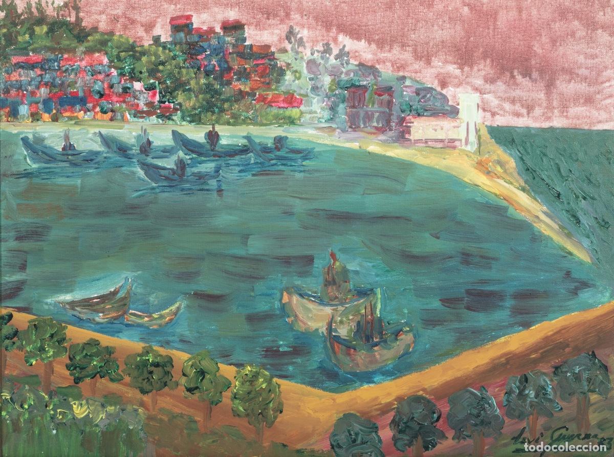 Art: Pintura - Levi Guerra - 'Paisaje con r&iacute;o' - &Oacute;leo sobre paleta