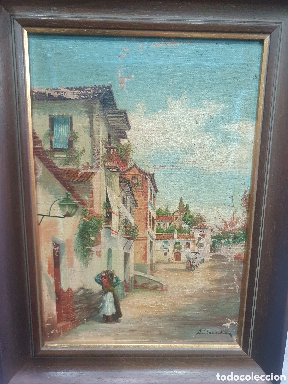 Art: Oleo sobre lienzo s. XIX. Firmado. (L98)