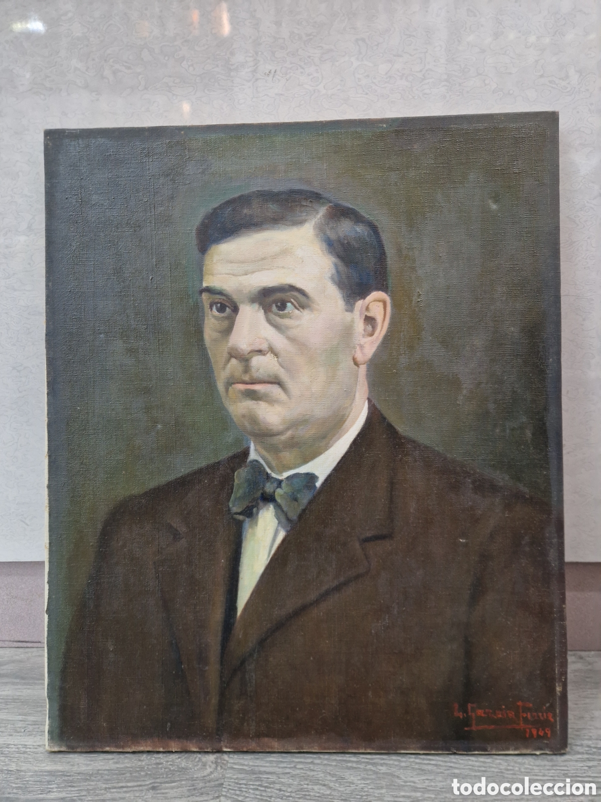 Arte: L.Garcia Ferriz ,Oleo, retrato masculino