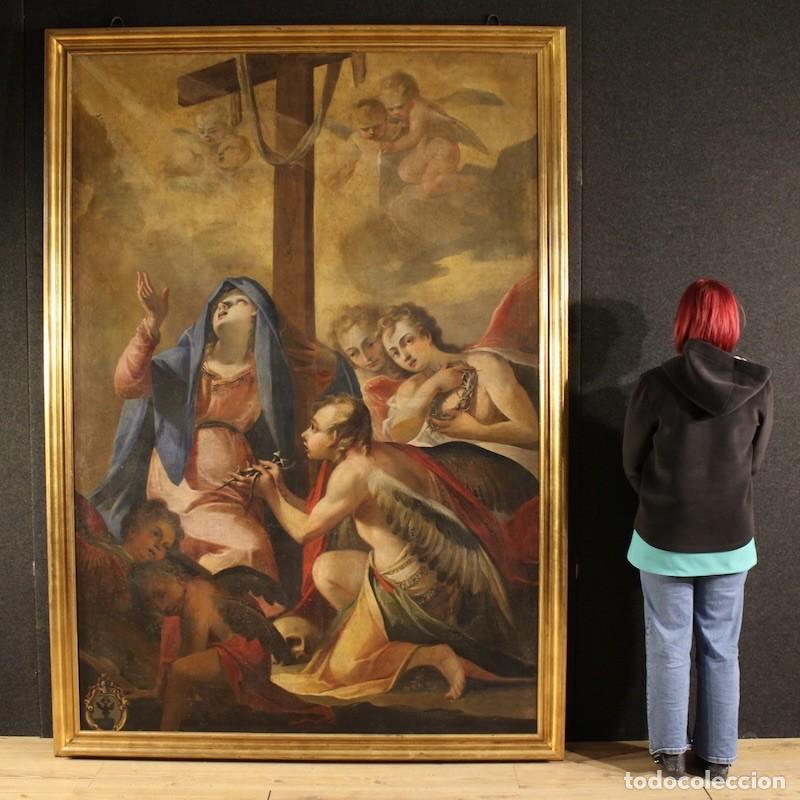 Arte: Grand pintura italiana del siglo XVII, Virgen de los Dolores con &Aacute;ngeles.
