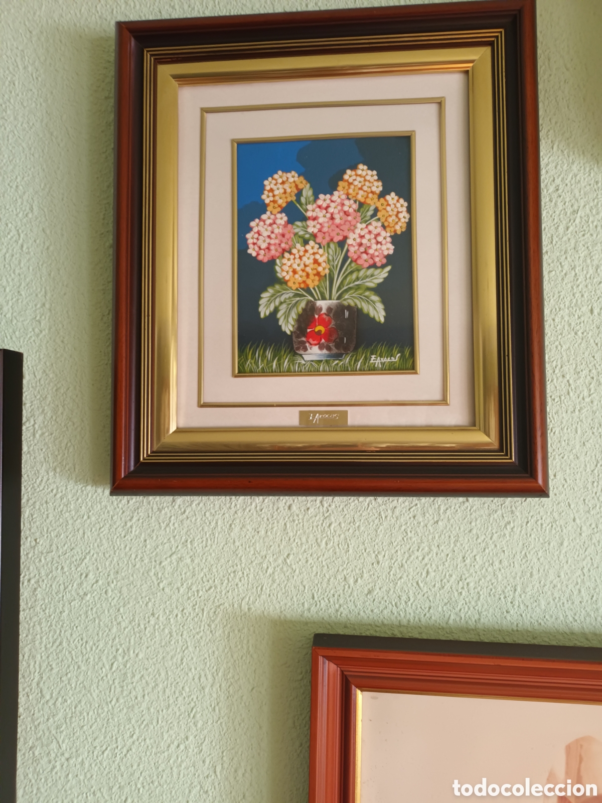 Arte: Cuadro del pintor valenciano Emilio Aroca. Jarr&oacute;n con flores.
