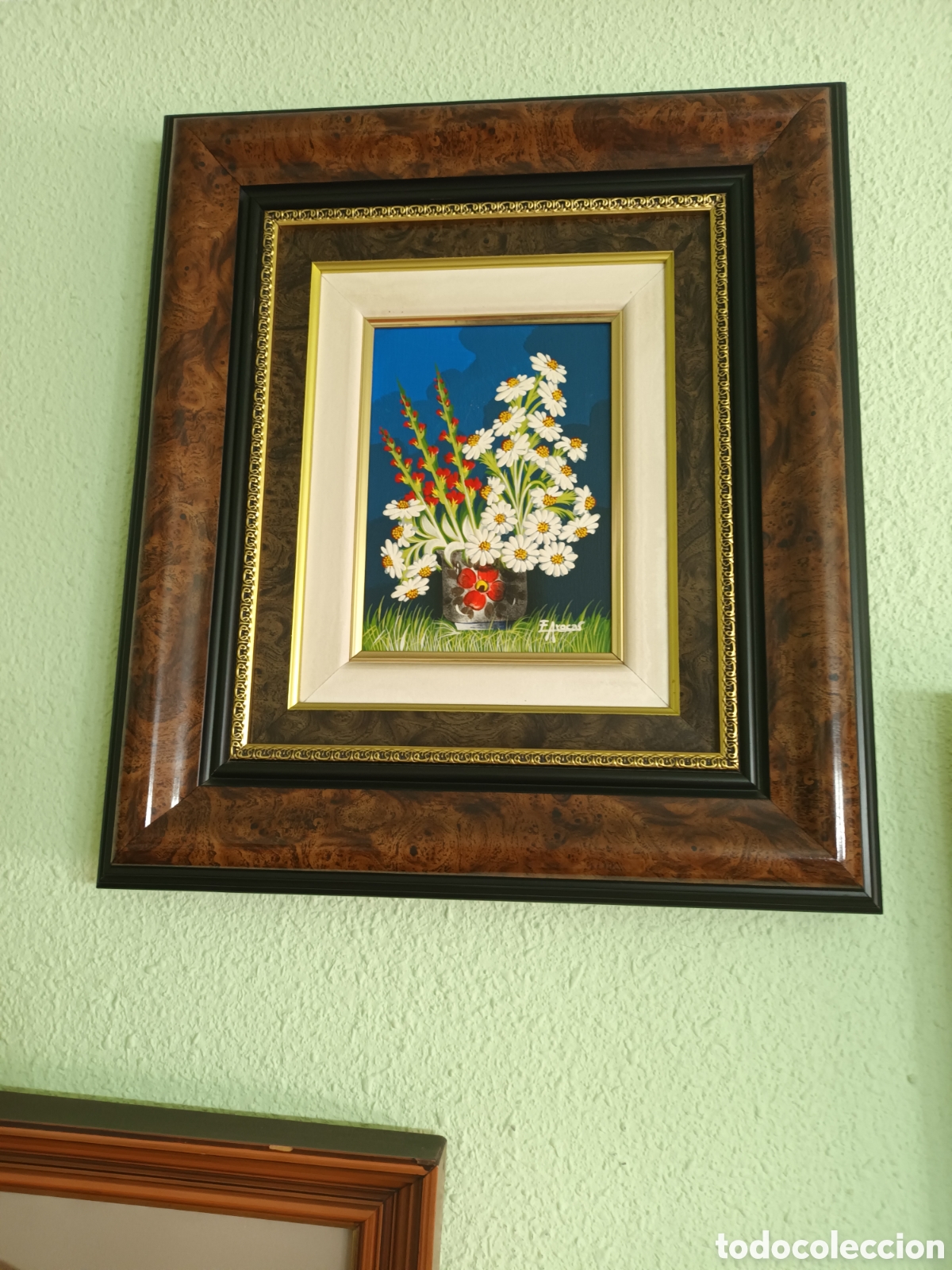 Arte: Cuadro del pintor valenciano Emilio Aroca. Jarr&oacute;n con flores.