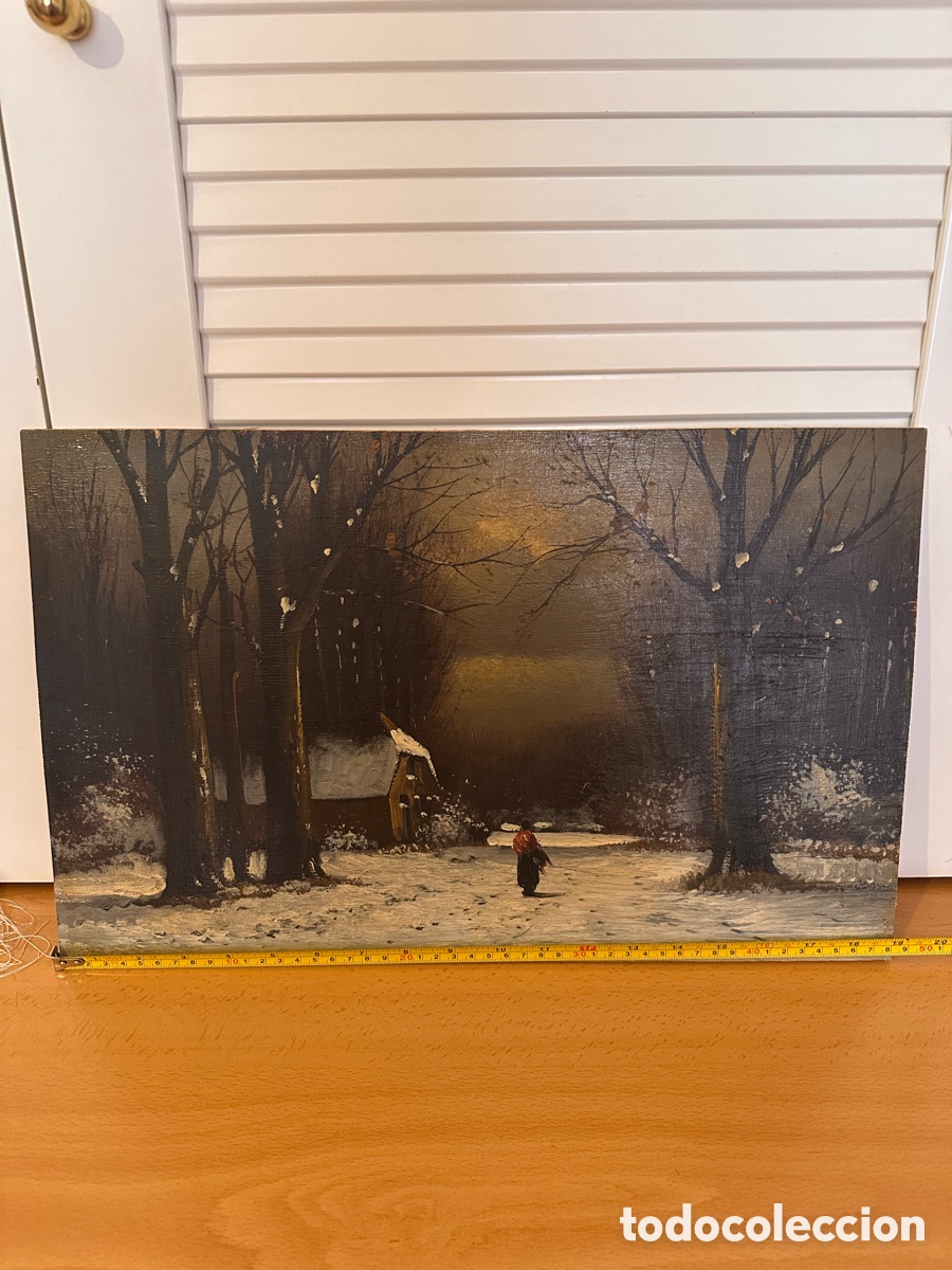 Arte: &Oacute;leo sobre tabla paisaje