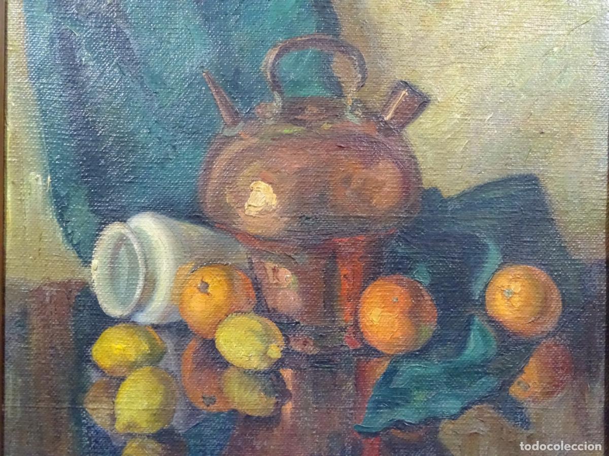 Arte: &Oacute;LEO SOBRE TELA ANONIMO. ESCUELA CATALANA DE BUENA FACTURA. BODEGON FRUTAS.