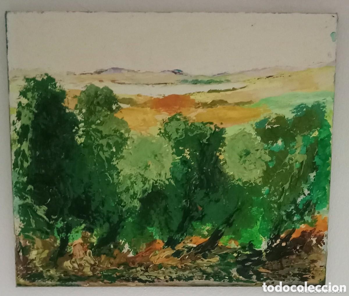 Kunst: Original pintura paisaje abstracto. &Oacute;leo sobre lienzo. 65cm x 54cm. Muy bonito
