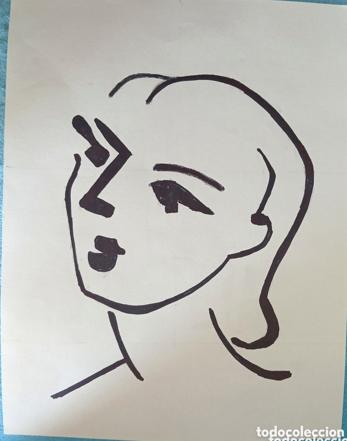 Art: Interpretaci&oacute;n pintura dibujo (1) de Matisse. Rotulador sobre papel de dibujo 36cmx27,7cm.... Muy bo