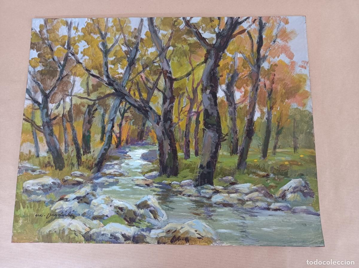 Arte: &Oacute;LEO SOBRE CART&Oacute;N 50 x 39 cms. PAISAJE MIGUEL MARTINEZ VERCHILI (CASTELL&Oacute;N, 1898 - VALENCIA, 1989)