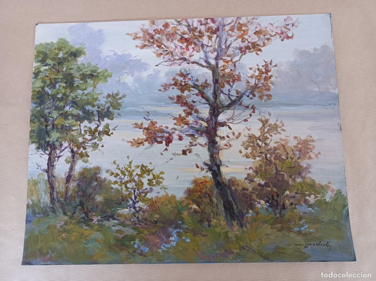 Arte: &Oacute;LEO SOBRE CART&Oacute;N 50x39 cms. &Aacute;RBOLES MIGUEL MARTINEZ VERCHILI (CASTELL&Oacute;N, 1898 - VALENCIA, 1989)