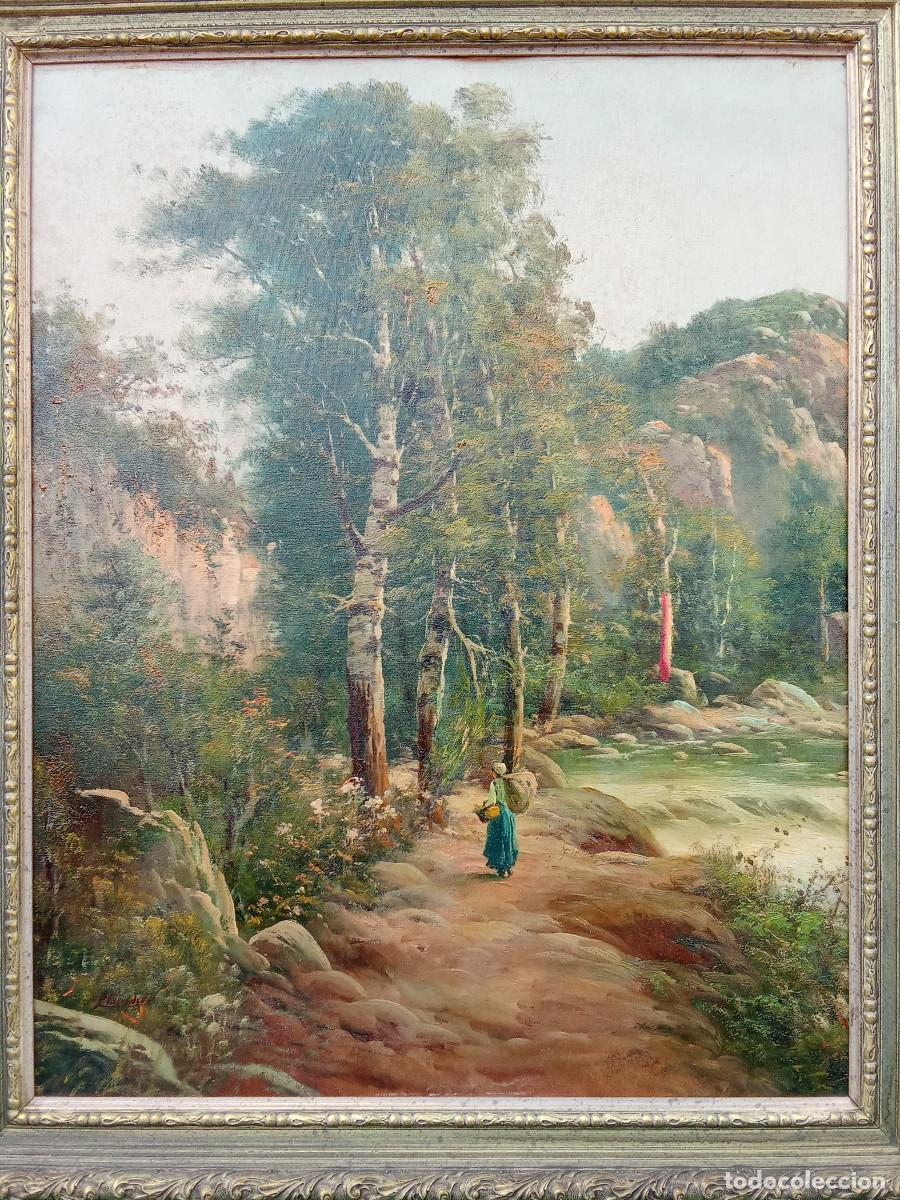 Kunst: PERE NAVARRO ESCUDER- PAISAJE CON CAMPESINA-
