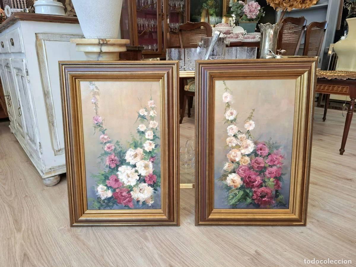 Arte: Pareja de bodegones florales