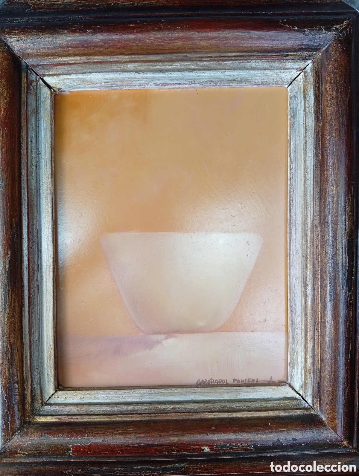 Arte: Pintura gallega oleo tabla del gran pintor Javier Garaizabal Fontenla (Ferrol, La Coru&ntilde;a 1944)