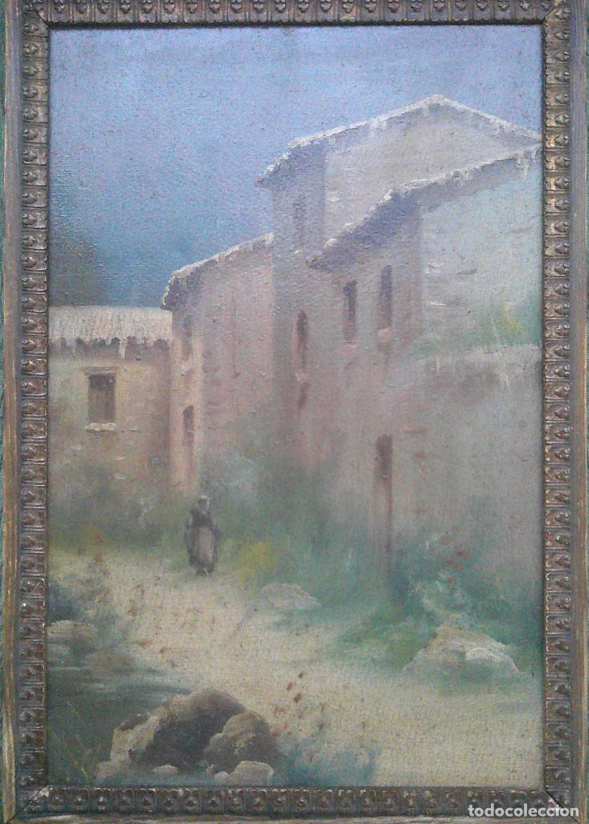Arte: ESCUELA CATALANA - CIRCA 1900- ESCENA RURAL-