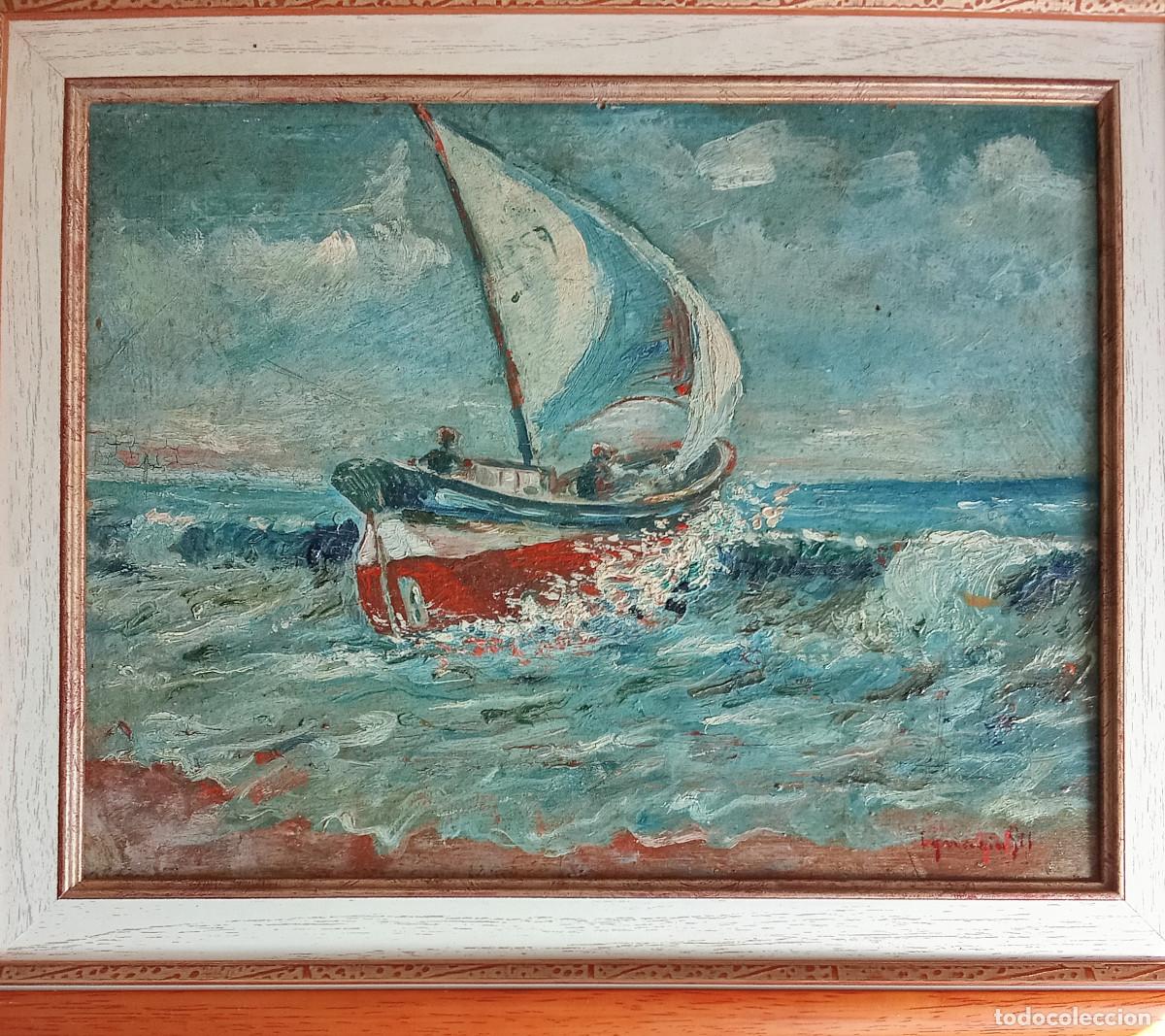 Arte: IGNACIO GIL - VELERO EN EL MAR-