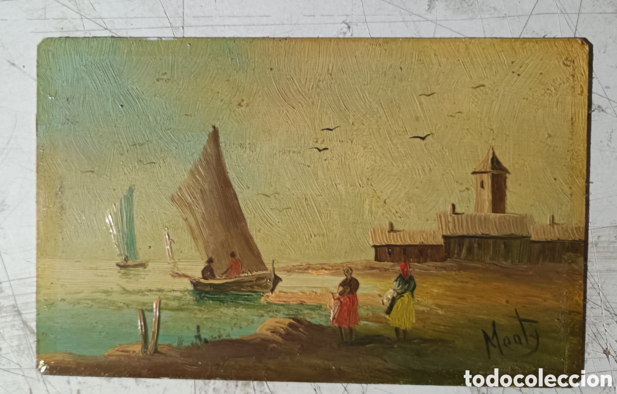 Arte: Peque&ntilde;o cuadro. &Oacute;leo sobre cobre
