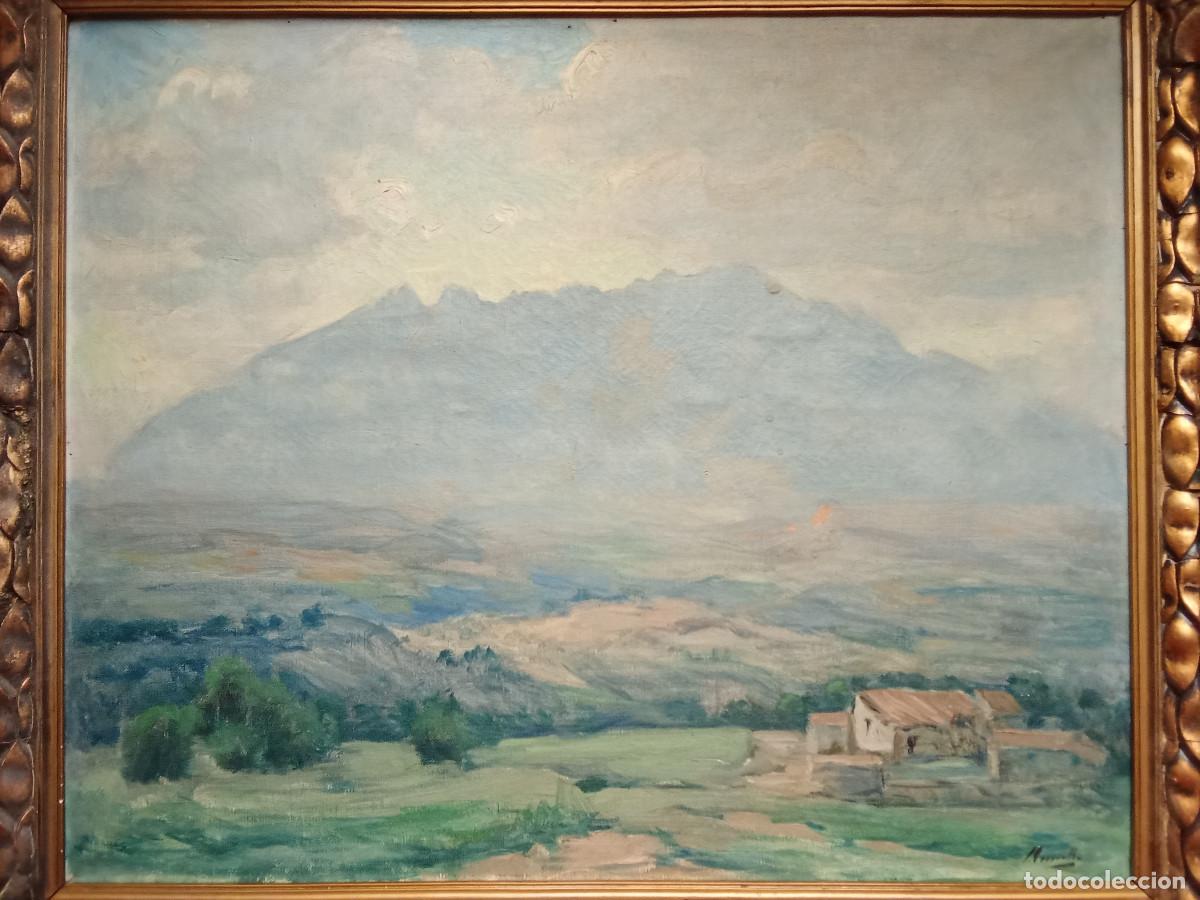 Arte: JOAQU&Iacute;M VANCELLS VIETA - PAISAJE CON LA MONTA&Ntilde;A DE MONTSERRAT-