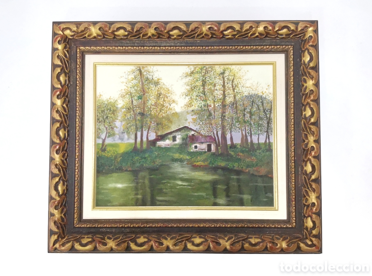 Art: BONITO &Oacute;LEO SOBRE LIENZO ESCENA CAMPESTRE