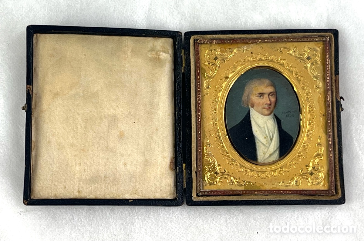 Arte: JUAN MARRAS (NAPOLES, 1765 - ?) MINIATURA PINTADA, A&Ntilde;O 1804 - CABALLERO NOBLE