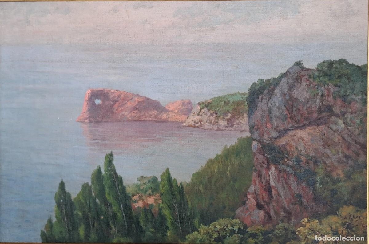 Arte: Antonio Ribas Oliver (1845-1911) &rdquo;Sa foradada,Mallorca&rdquo;