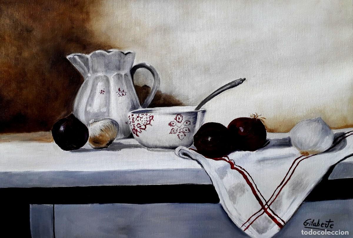 Arte: Bodeg&oacute;n con loza blanca obra de Mercedes Gilaberte
