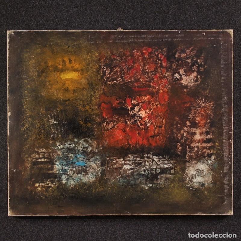 Arte: Pintura abstracta estadounidense firmada por J. Wolff.