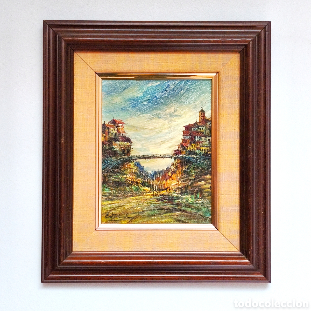 Arte: &Oacute;leo sobre madera. Cuadro del reconocido pintor Espa&ntilde;ol JULIO SANZ ESTA&Ntilde;OL (1929-2012).