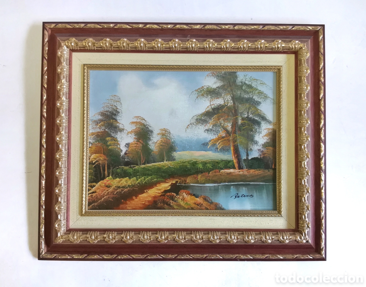 Kunst: &Oacute;LEO SOBRE LIENZO REPRESENTACI&Oacute;N DE PRECIOSO PAISAJE NATURAL