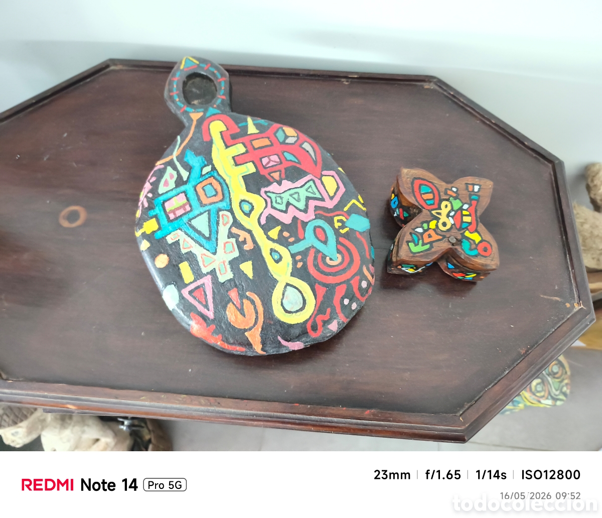 Arte: Conjunto pintura sobre madera
