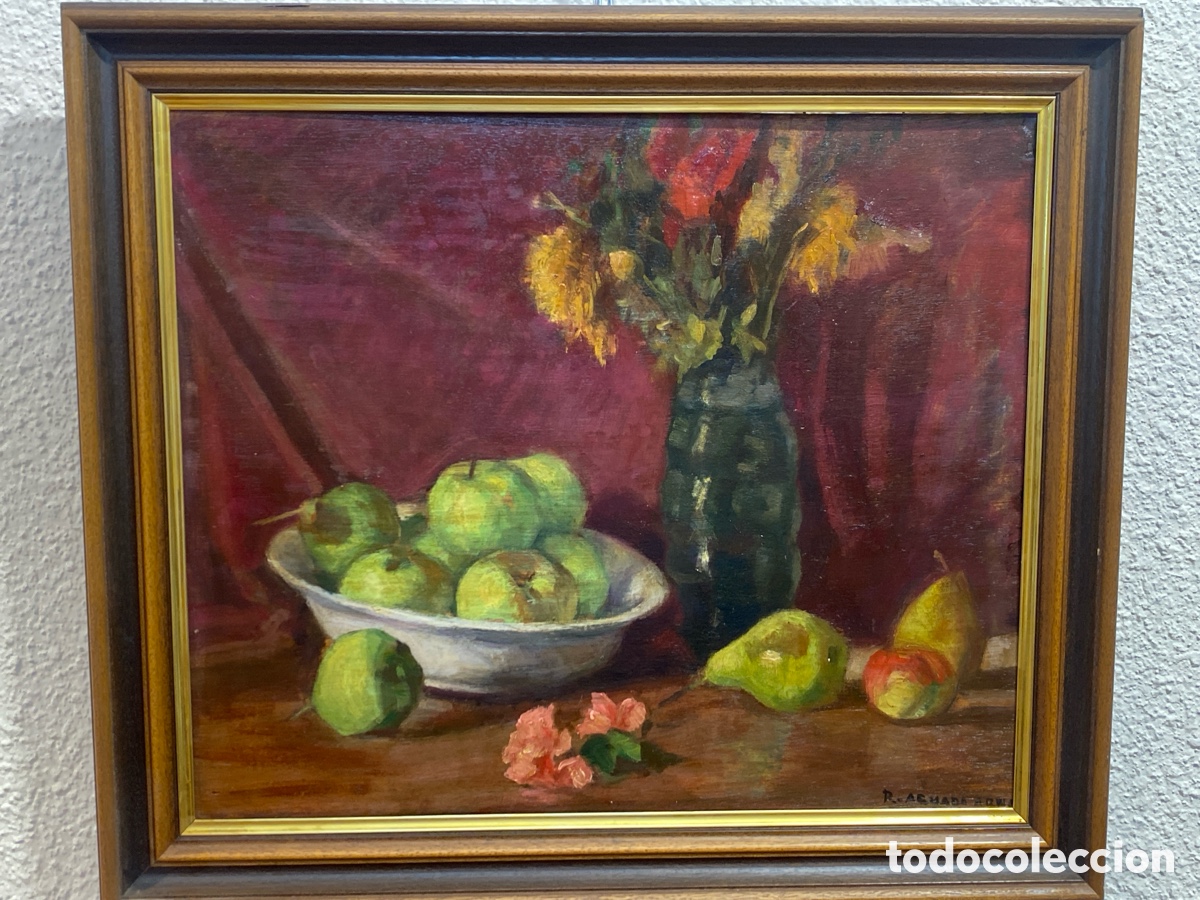 Arte: Rafael Aguado Arnal (Zaragoza, 1880 - 1951), cuadro al &oacute;leo, firmado R.Aguado Arnal