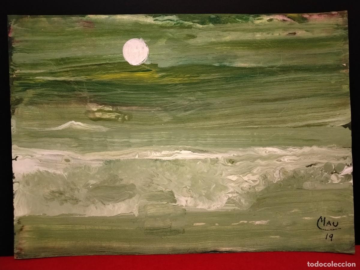 Art: Obra estilo abstracto (RESPLANDOR DE LUNA ) MAU (Manuel Planells Mart&iacute;)42 cm x 30cm(A&Ntilde;O 2019)