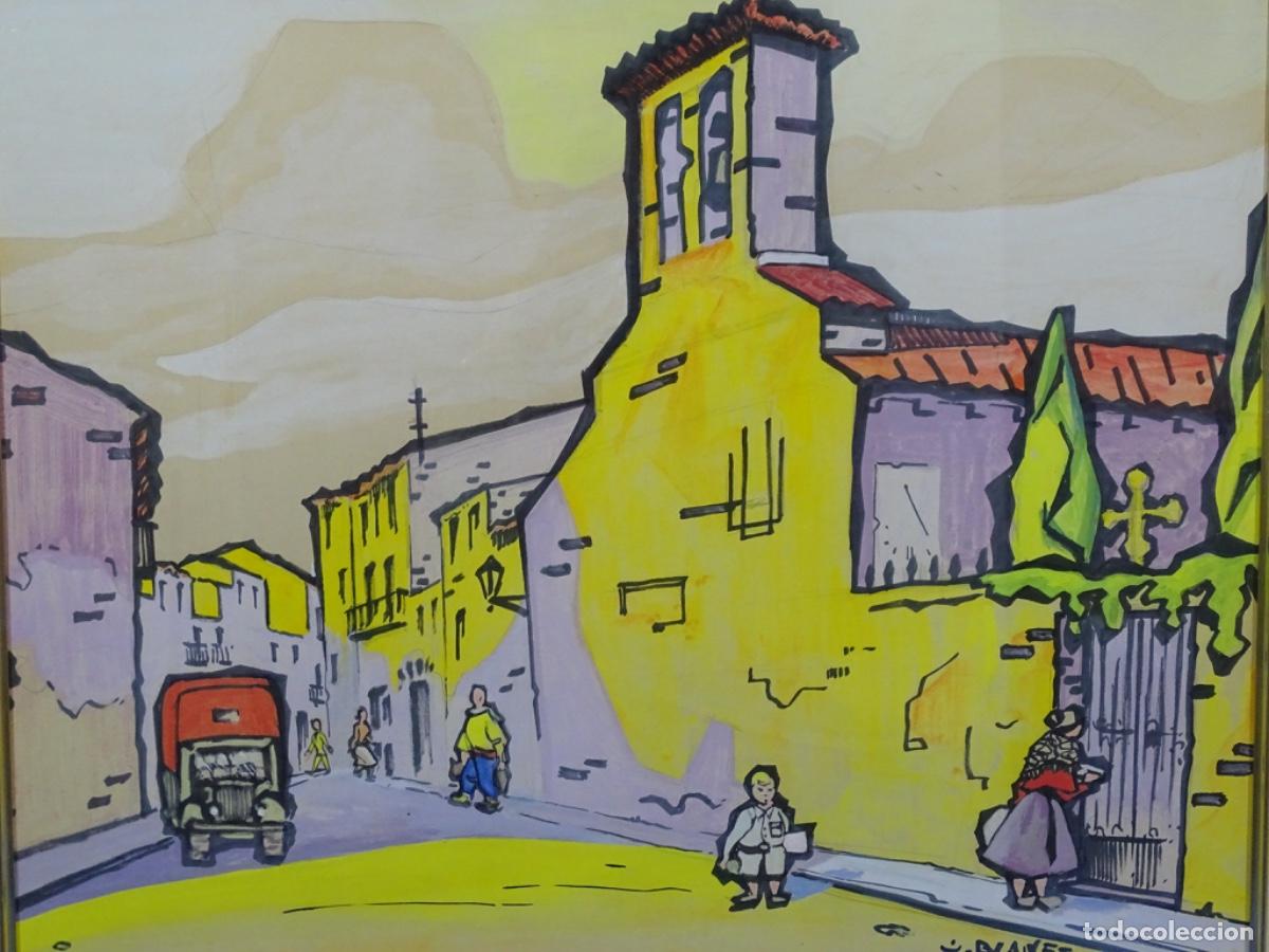 Art: T&Eacute;CNICA MIXTA PEP BLANES I PLANS (TERRASSA 1930-SANT CUGAT 2018). CALLE DE PUEBLO 1958.