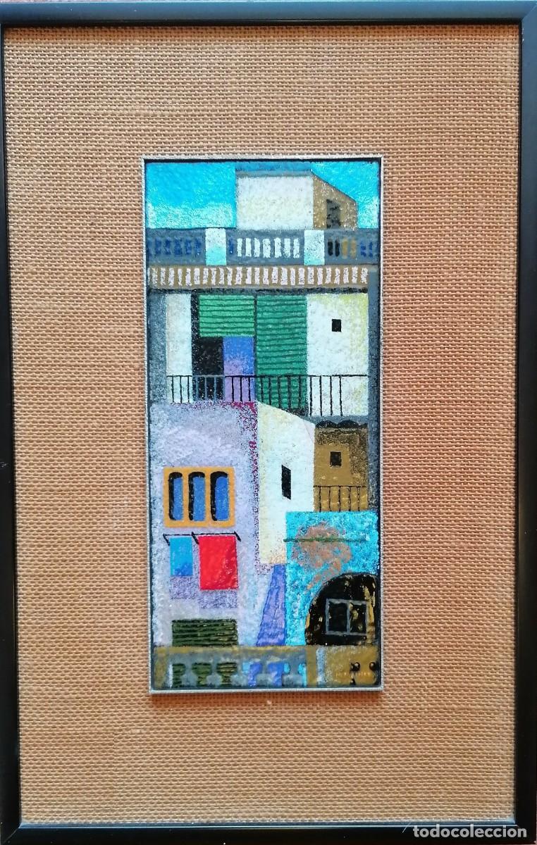 Arte: Montserrat Mainar i Benedicto (Barcelona, 1928 - 2015). Esmalte/cobre. Firmado. Con marco original.