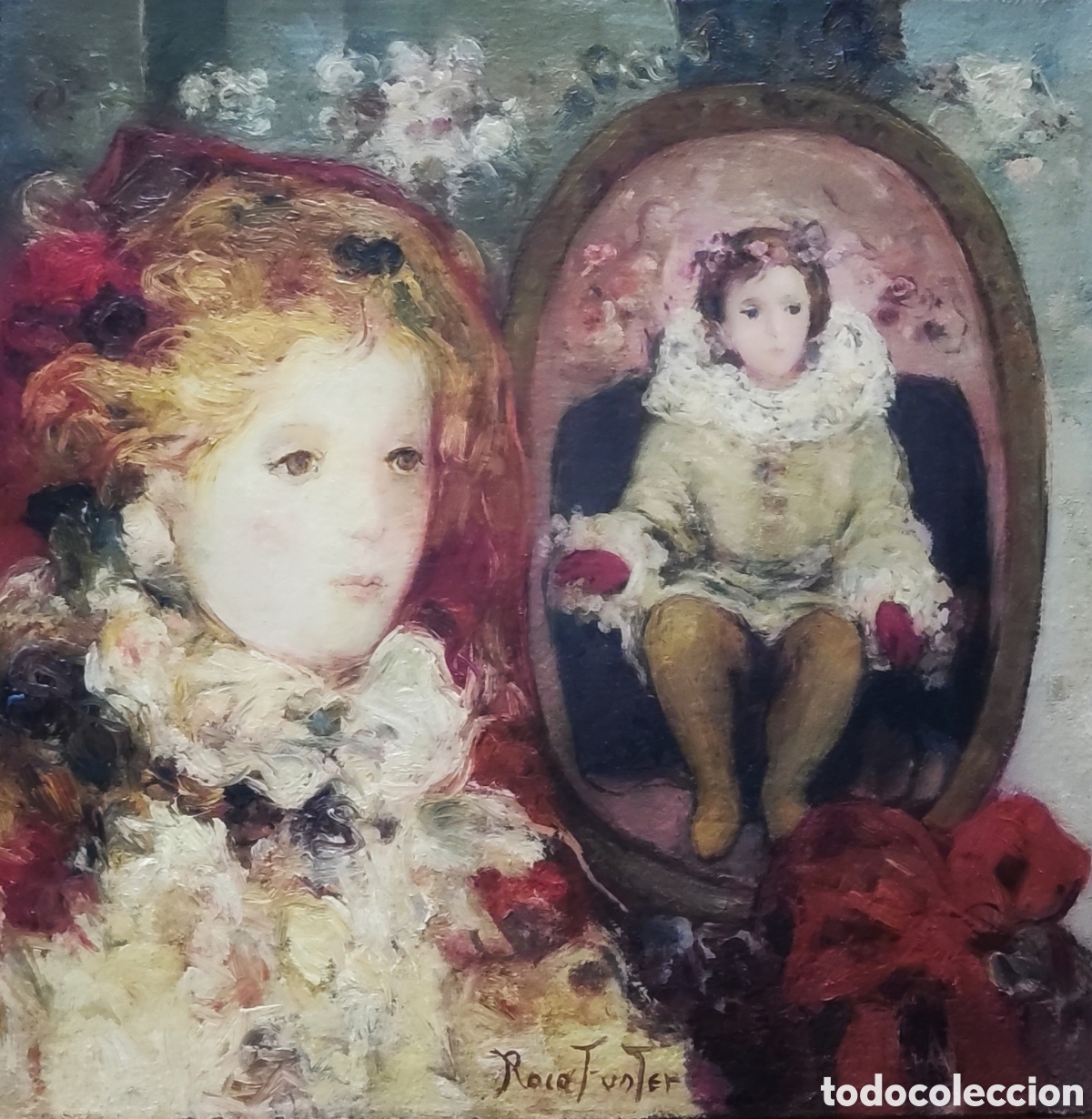 Arte: Roca Fuster. Joan Miquel. (1942-2006). &Oacute;leo sobre Lienzo. Firmado. Pintura. Original. Mallorca.