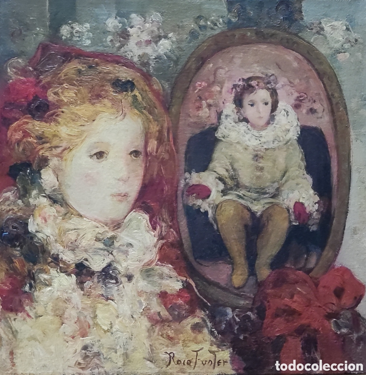 Arte: Roca Fuster. Joan Miquel. (1942-2006). &Oacute;leo sobre Lienzo. Firmado. Pintura. Original. Mallorca.