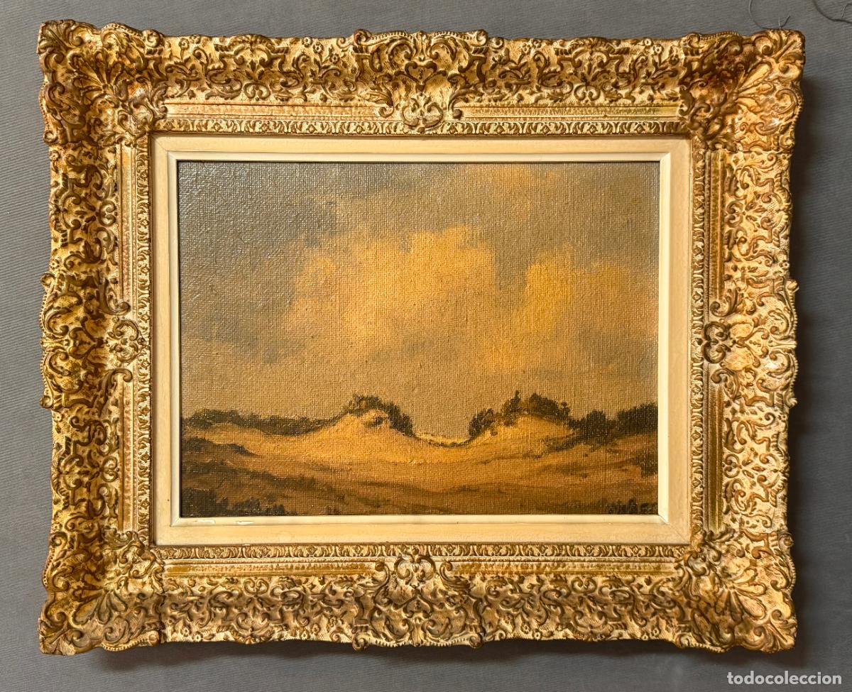 Arte: Marcel Vaes , &oacute;leo sobre tabla , paisaje , B&eacute;lgica , a&ntilde;o 1954 .