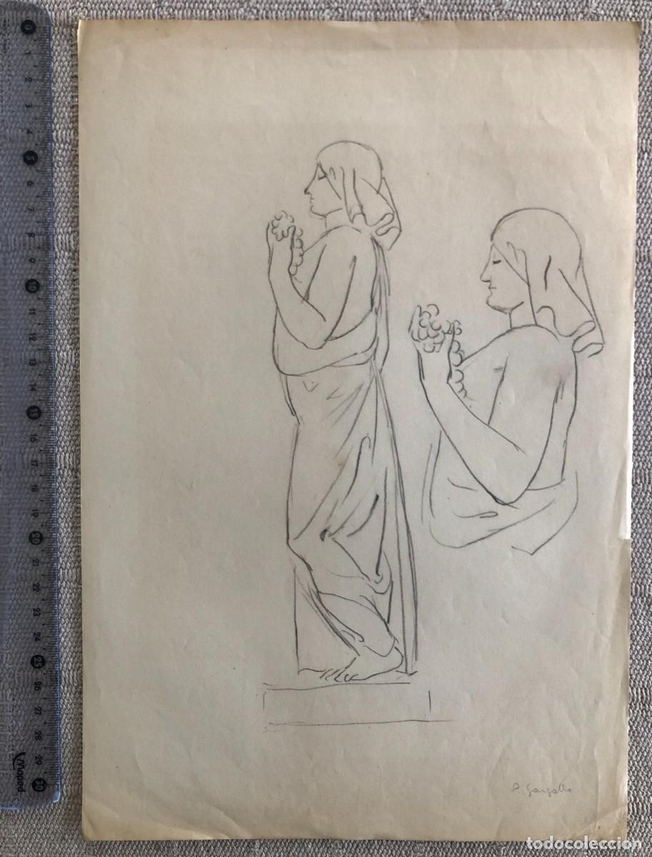 Arte: PABLO GARGALLO (posible) - Boceto Original o Apunte de la famosa obra &rdquo;La Vendimiadora&rdquo;