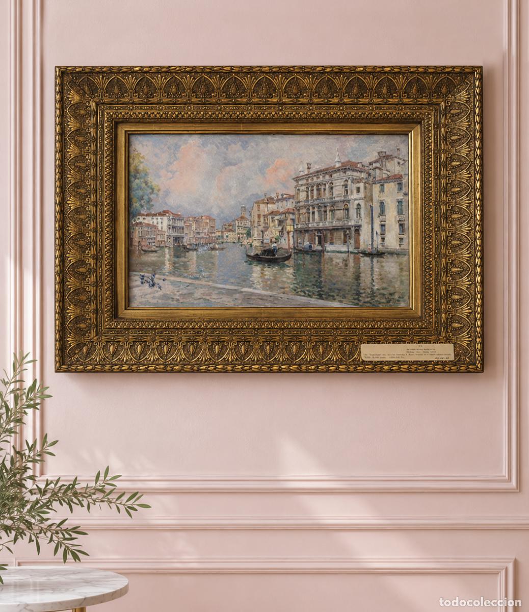 Kunst: Antonio Reyna Manescau. Titulo Gran canal. Oleo sobre lienzo. 29 x 50 cm.