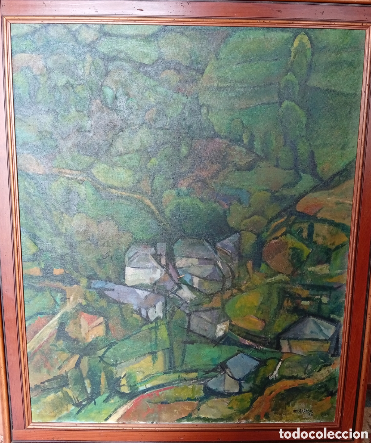 Arte: Pintura gallega gran oleo lienzo del gran pintor Miguel Zelada (La Coru&ntilde;a 1942)