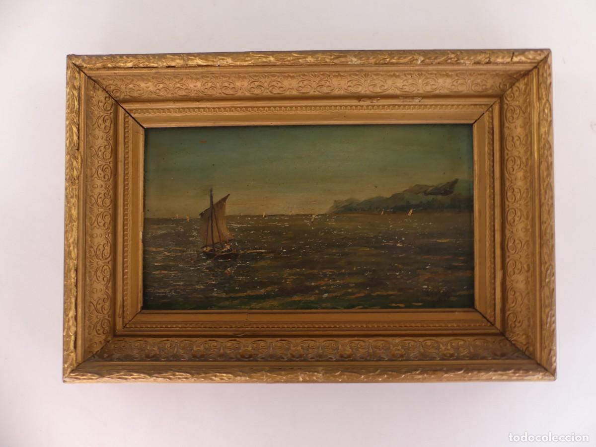 Arte: ANTIGUA PINTURA DE OLEO SOBRE TABLA FIRMADA Y ENMARCADA