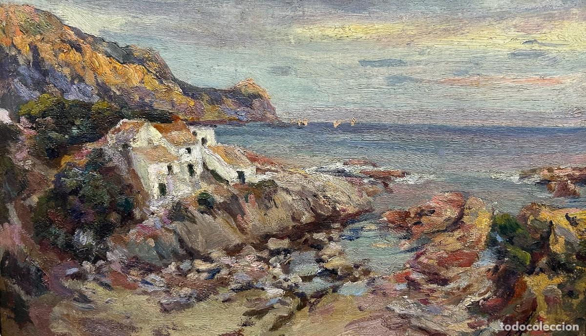 Art: Francesc Gimeno (1858 - 1927). Costa Brava. &Oacute;leo sobre lienzo.