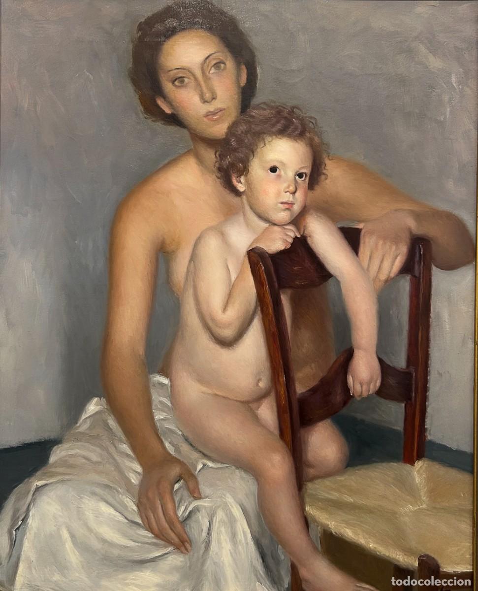 Art: Josep de Togores (1893 - 1970). Maternidad. &Oacute;leo sobre lienzo.