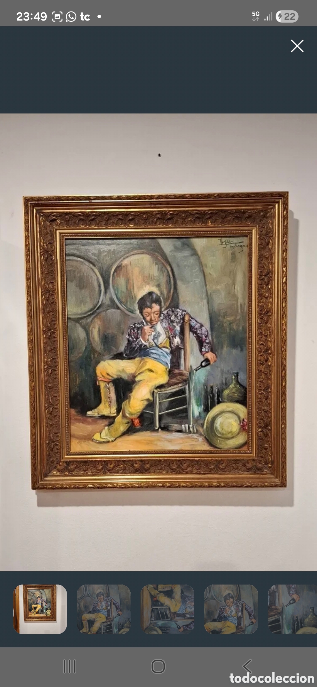 Arte: Oleo sobre tabla picao borracho